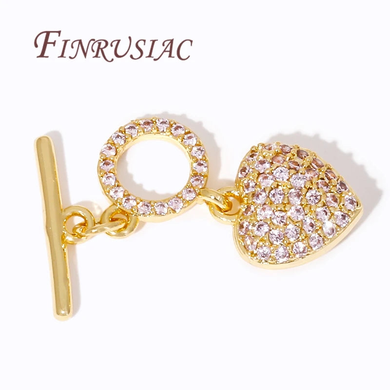 18K Gold Plated OT Toggle Clasp with Zircon | DIY Jewelry Jewelry Toggle Clasp P3