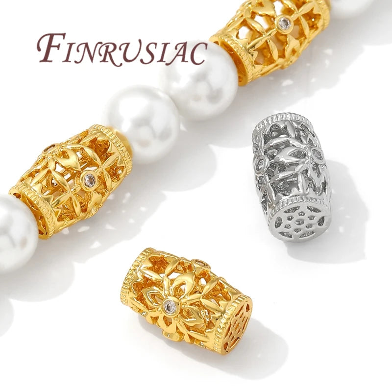 18K Gold Plated Brass Oval Spacer Beads – DIY Jewelry Making Jewelry Spacer Beads P3