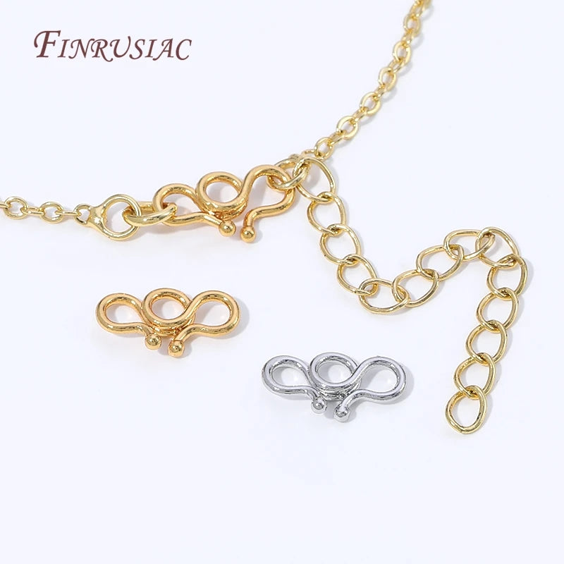 18K Gold Plated S-Hook Infinity Clasp | Brass Jewelry Fastener Jewelry Clasp Findings P3
