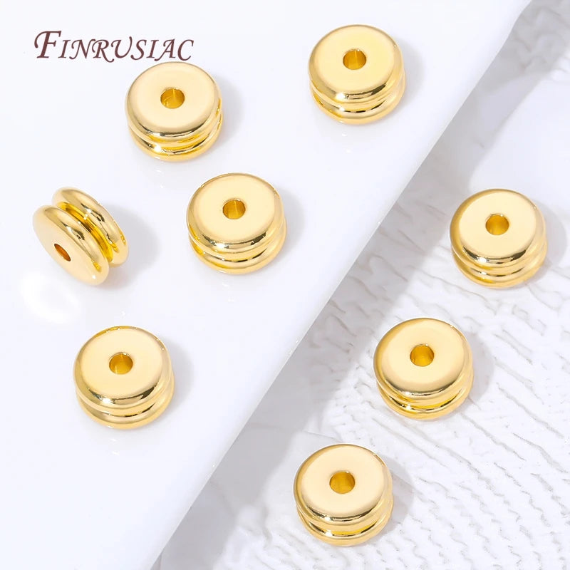 18K Gold Plated Spacer Beads – Brass DIY Jewelry Findings Jewelry Spacer Beads P3