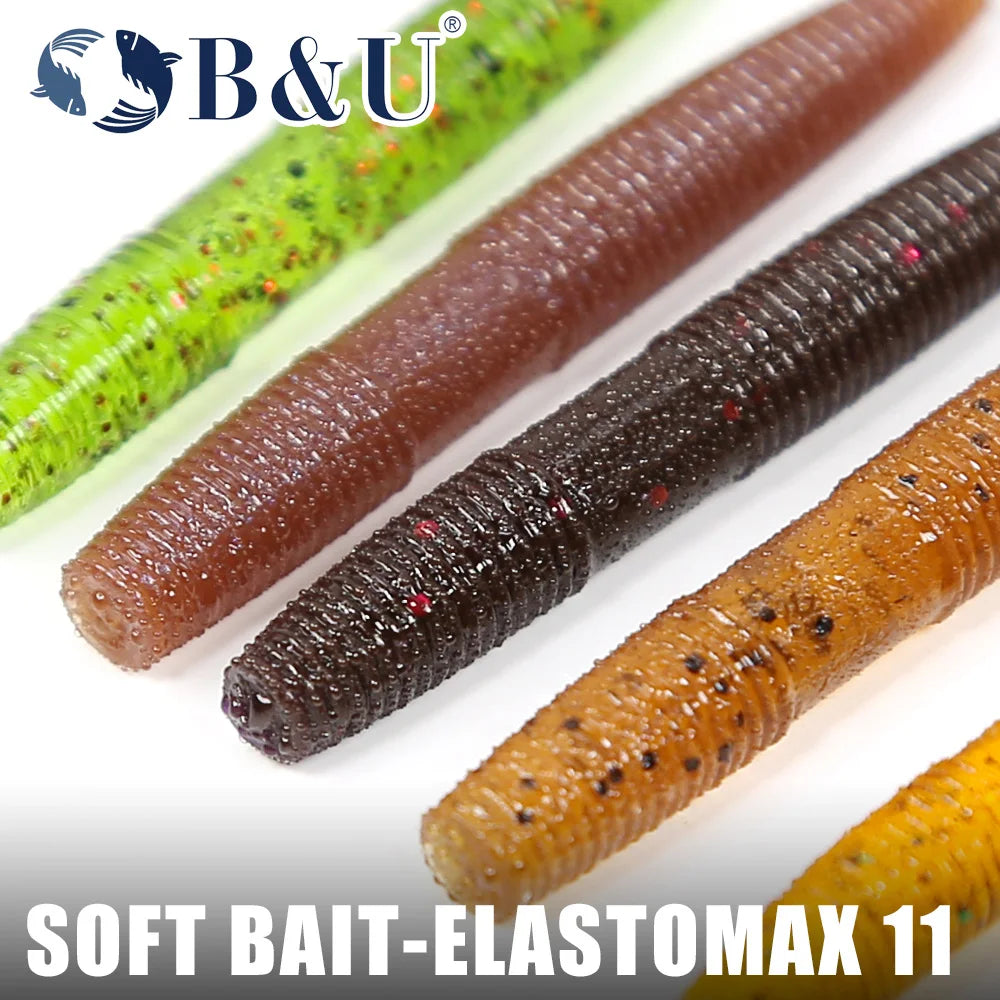 B&U Floating Senko Worm Soft Plastic Stickbait | Bass Perch Soft Plastic Lure P3