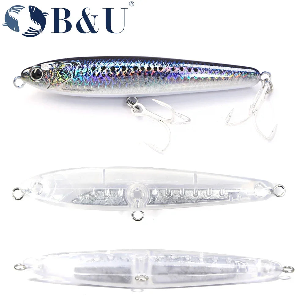B&U Sinking Pencil Fishing Lure – Swimbait Wobbler Jerkbait Sinking Pencil Lure P3