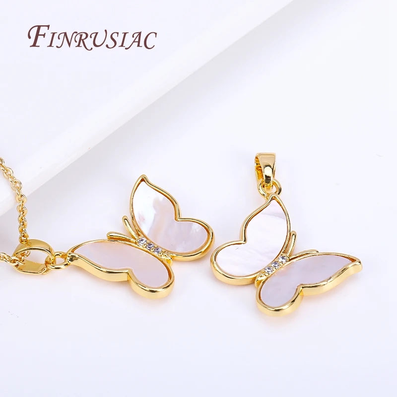 Gold Plated Zircon Butterfly Charm Pendants – DIY Jewelry Jewelry Charm Pendant P3