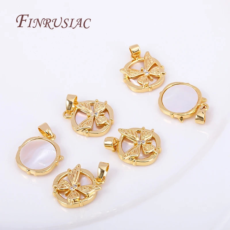 18K Gold Plated Butterfly Pendant Charm – DIY Necklace Making Pendant Charm P3