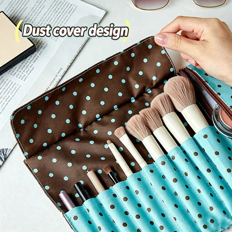 Foldable Canvas Makeup Brush Roll Bag | Large Capacity Case Makeup Brush Bag P3