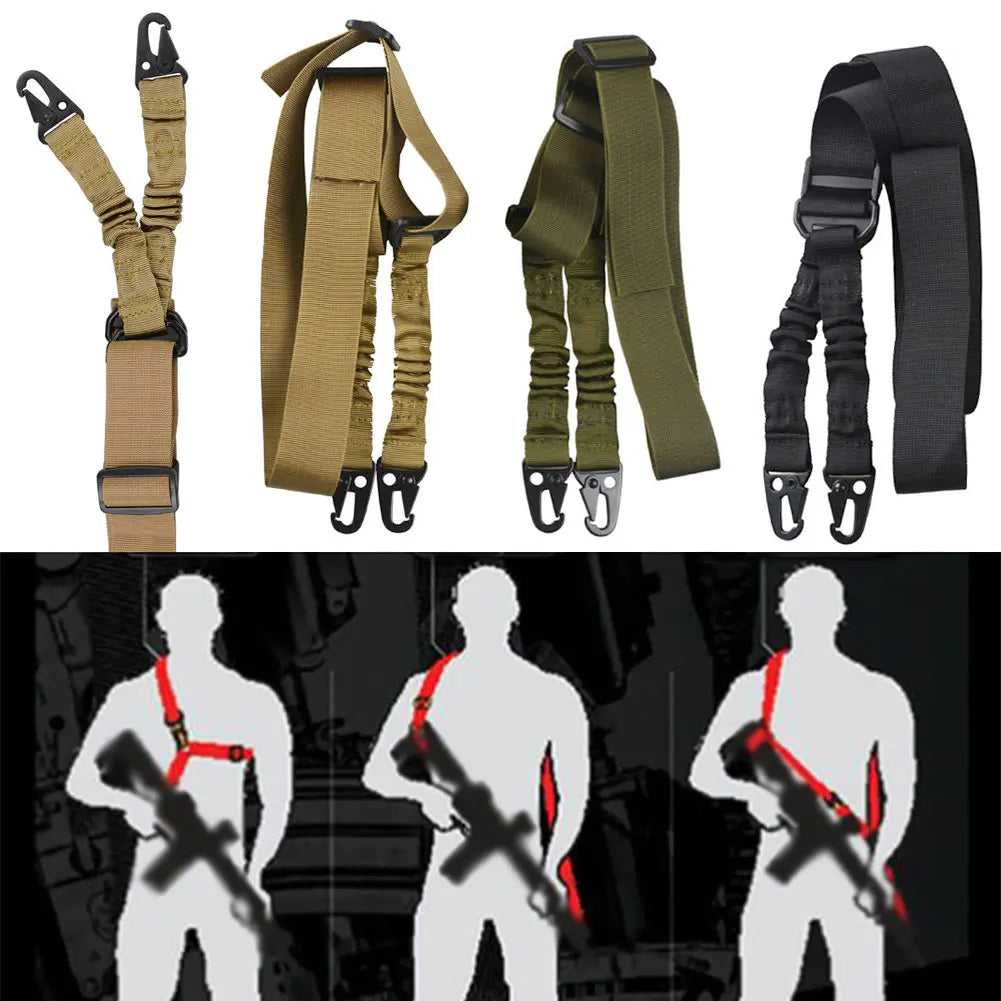 3-Point Tactical Gun Sling – Adjustable Airsoft Rifle Strap Tactical Gun Sling P3