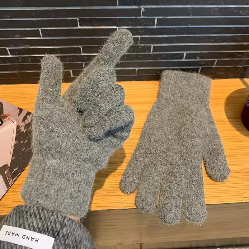 Women's Cashmere Knit Winter Gloves – Warm Windproof Mittens Knit Winter Gloves P3