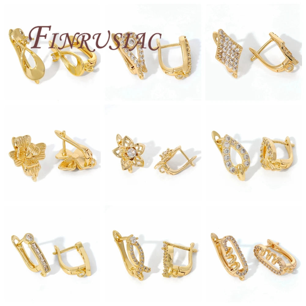 18K Gold Plated Earring Hooks – DIY Earwires Jewelry Findings Earring Hooks Findings P3