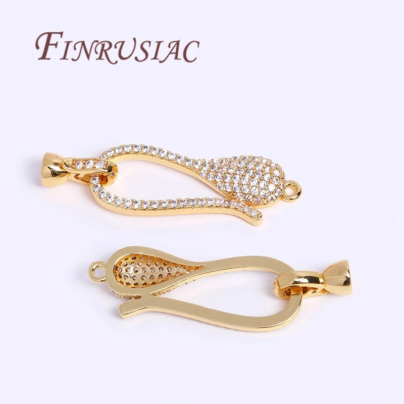 18K Gold Plated Pearl Clasp | DIY Necklace Bracelet Connector Jewelry Clasp Connector P3