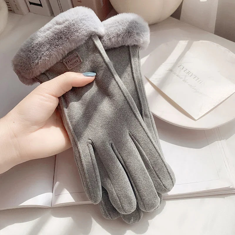 Women's Warm Windproof Touch Screen Winter Gloves Winter Gloves P3 gray One Size
