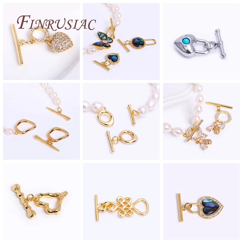18K Gold Plated Heart Toggle Clasp – DIY Jewelry Making Jewelry Clasp Finding P3