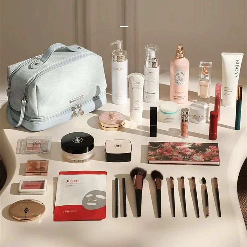 Multi-Compartment PU Leather Makeup Brush Organizer Bag Makeup Brush Bag P3