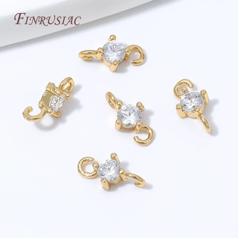 18K Gold Plated CZ Connector Clasp | DIY Jewelry Finding Jewelry Finding Clasp P3