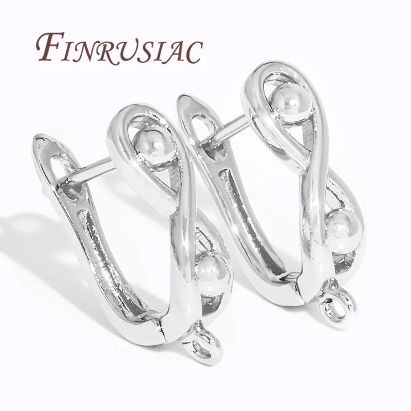 18K Gold Plated Brass Zircon Earwire Hook Clasps – DIY Findings Earring Findings P3