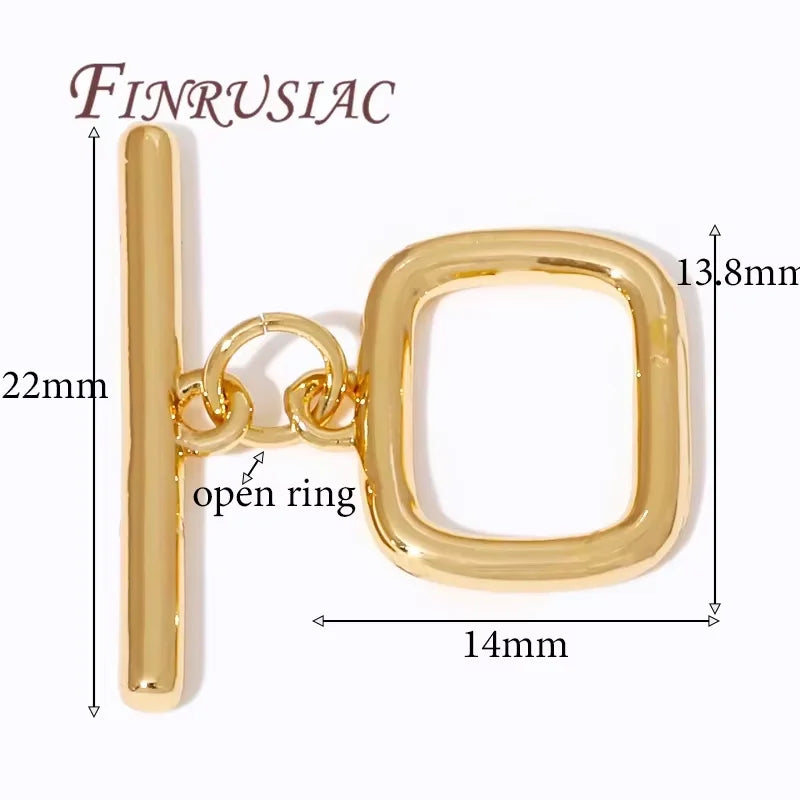 18K Gold Plated OT Toggle Clasp – DIY Jewelry Connector Jewelry Toggle Clasp P3 18K Real Gold Plated 2 pieces