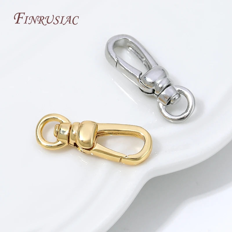 18K Gold Plated Swivel Lobster Clasp | Brass DIY Jewelry Finding Jewelry Clasp Finding P3