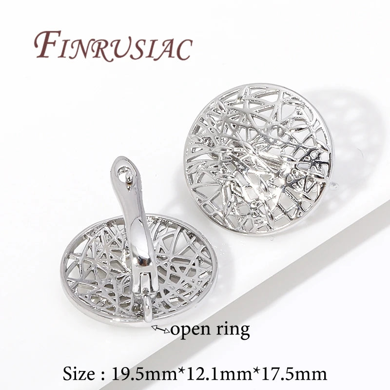 18K Gold Plated Brass Earring Hooks – DIY Jewelry Findings Earring Findings P3 Rhodium Plated 2 pairs