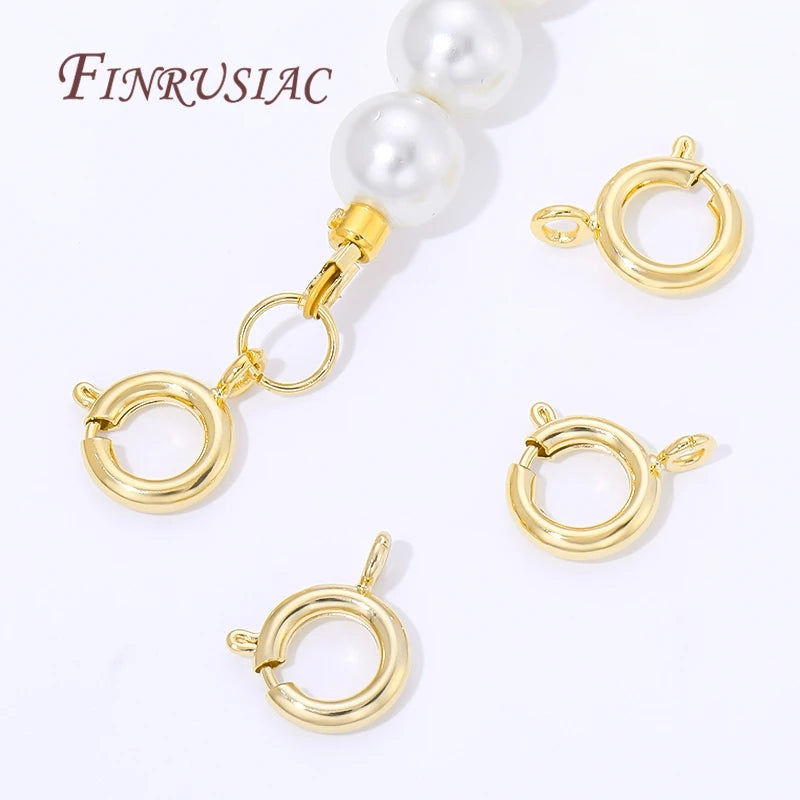 9mm 18K Gold Plated Circle Spring Clasps – DIY Jewelry Findings Jewelry Clasps & Findings P3