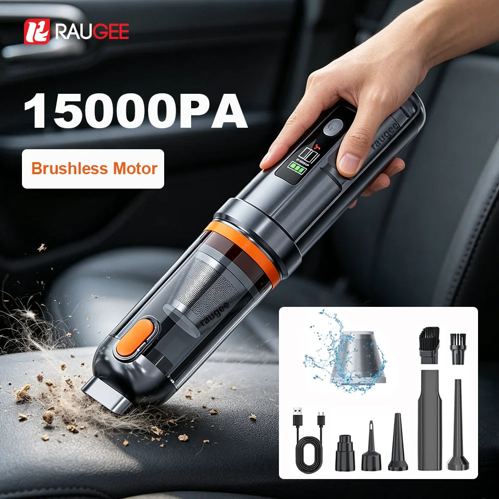 Raugee 15000Pa Cordless Handheld Car & Home Vacuum Handheld Vacuum Cleaner P3