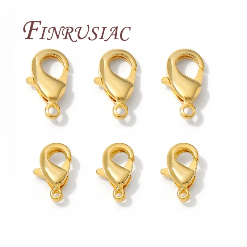 18K Gold Plated Lobster Clasps 10mm 12mm | DIY Jewelry Findings Jewelry Clasps Findings P3
