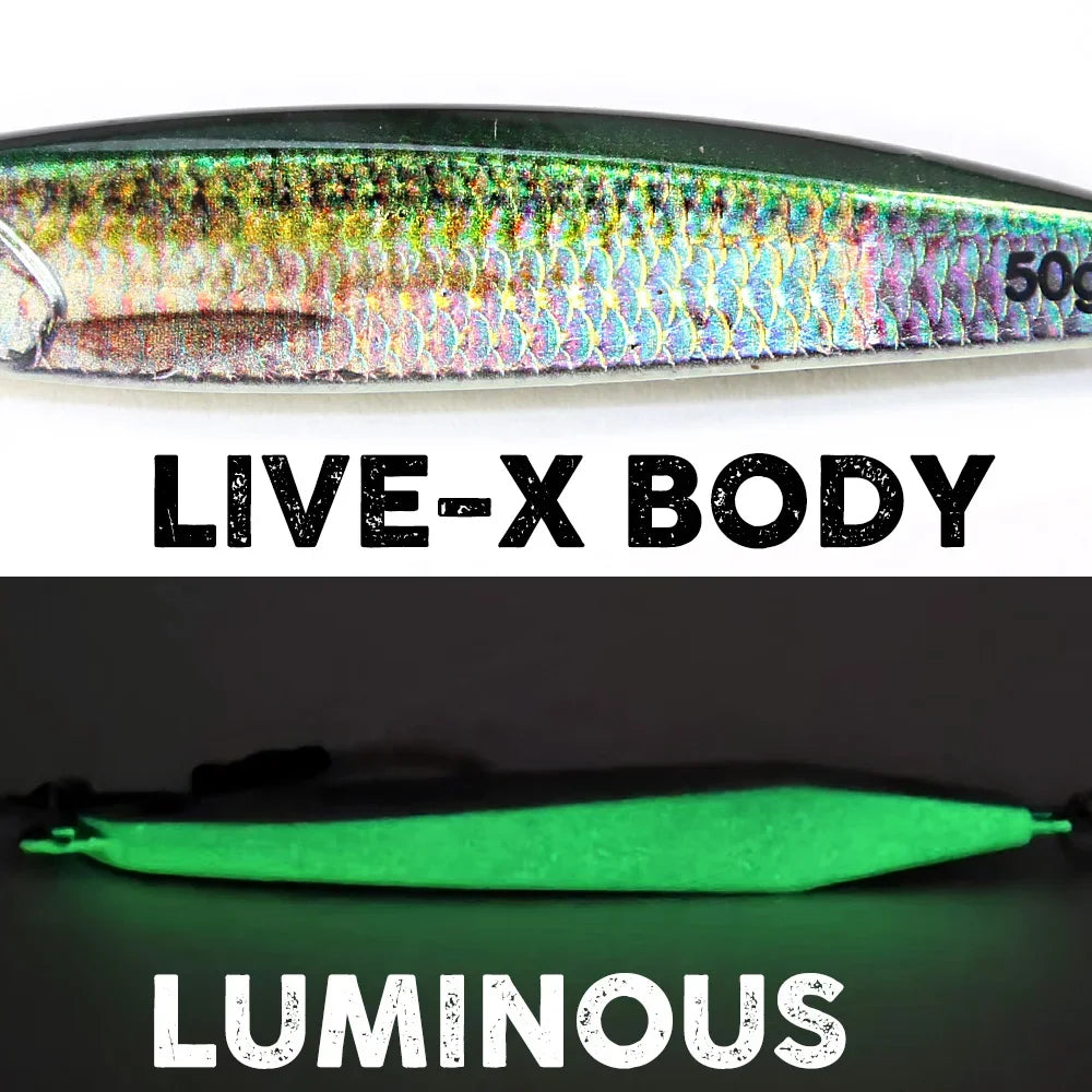 B&U 3D Metal Jig Spoon Lure 30g 40g 50g – Pike Trout Fishing Metal Jig Lure P3