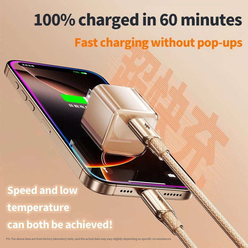 100W USB-C Fast Charging Braided Cable 6A | USB-A & Type-C USB Charging Cable P3