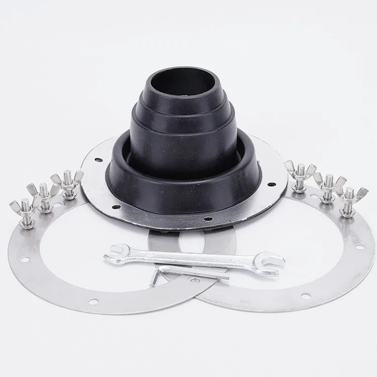 Tent Stove Jack Kit – High-Temp Silicone Pipe Boot Flue Flashing Stove Jack Kit P3 Black