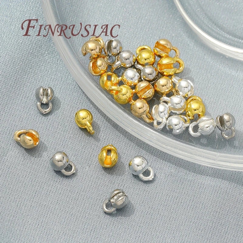 18K Gold Plated Crimp Bead End Caps – DIY Jewelry Findings Jewelry Findings P3