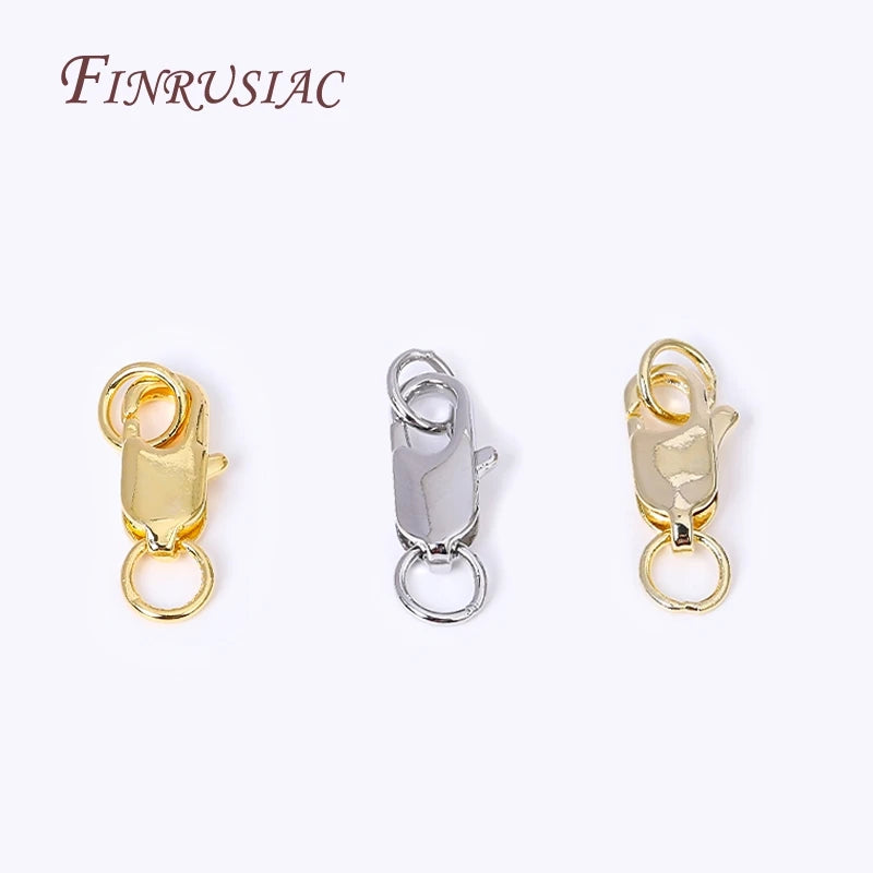 18K Gold Plated Oval Lobster Clasp & Ring Connectors | DIY Jewelry Jewelry Clasp Findings P3