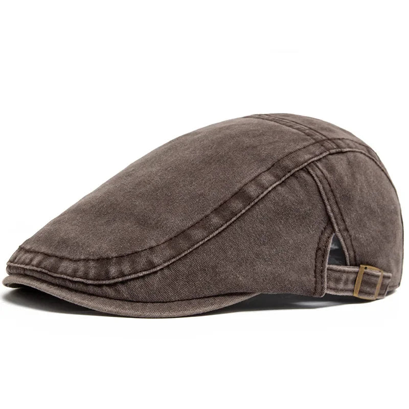 Vintage Washed Denim Beret Hat – Unisex Painter Newsboy Cap Denim Beret Hat P3