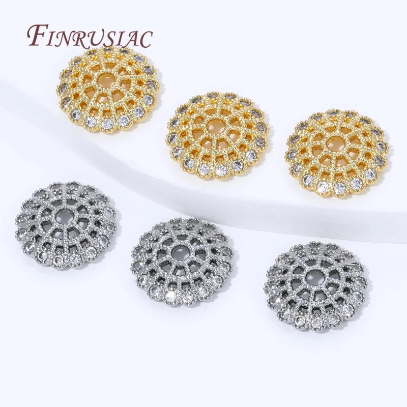 13mm 18K Gold Plated Brass Bead Caps – DIY Jewelry Findings Bead Caps Findings P3