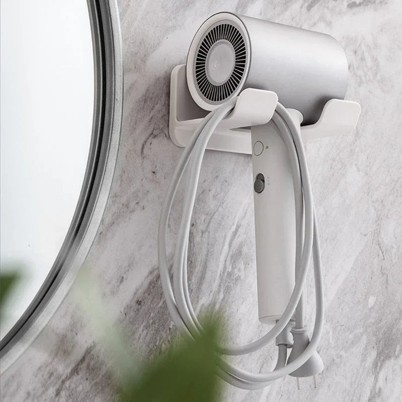 No-Drill Wall Mount Hair Dryer Holder – ABS Bathroom Rack Bathroom Storage Rack P3