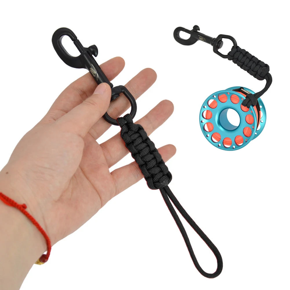 Scuba Diving Swivel Hook Clip – 316 Steel & Braided Lanyard Diving Hook Clip P3