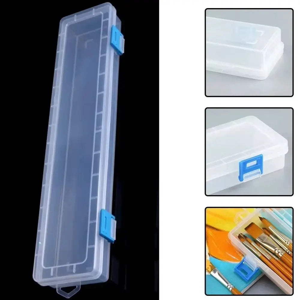 Clear Plastic Pencil & Art Supply Storage Box | 33cm Art Supply Organizer P3