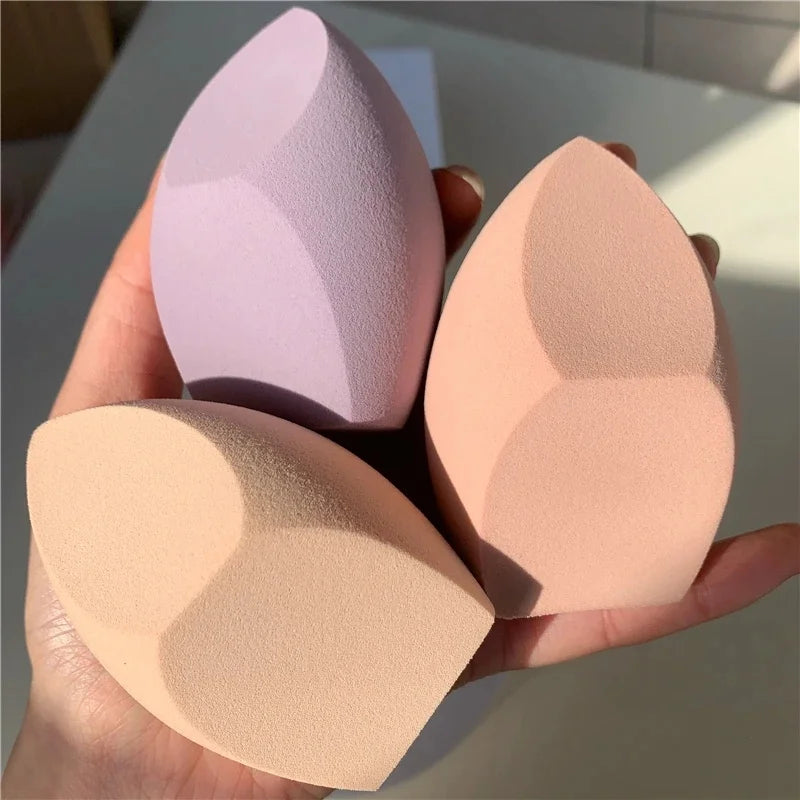 3-Pack Big Makeup Sponge Puffs – Wet & Dry Foundation Blender Makeup Sponge Puff P3 Mix color-3pcs