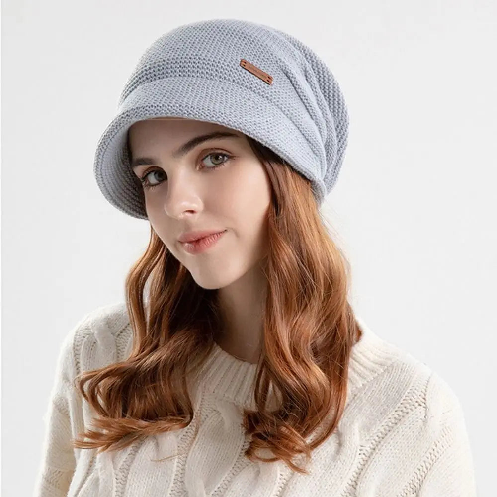 Fleece-Lined Knit Beanie – Unisex Winter Hat, Ear Protection Knit Beanie Hat P3