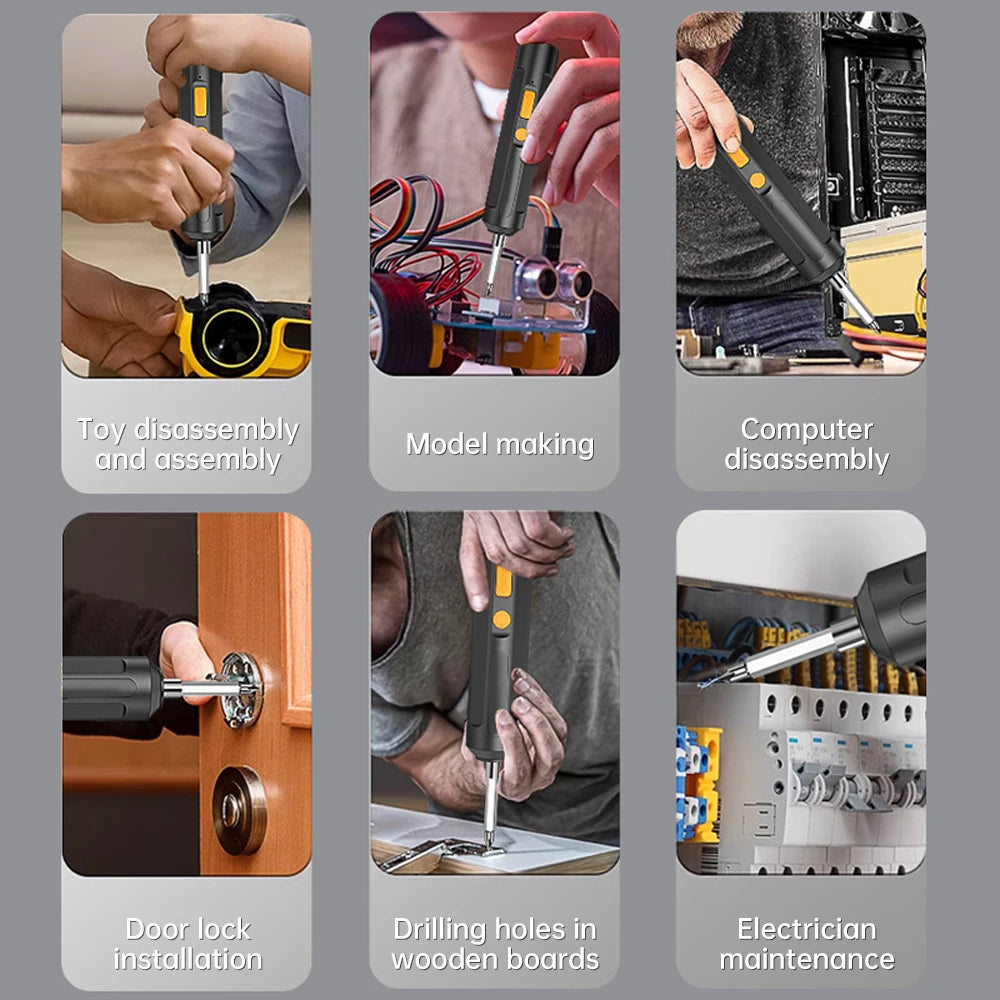 Aideepen 4.2V Cordless Electric Screwdriver Mini Drill Set Cordless Screwdriver P3
