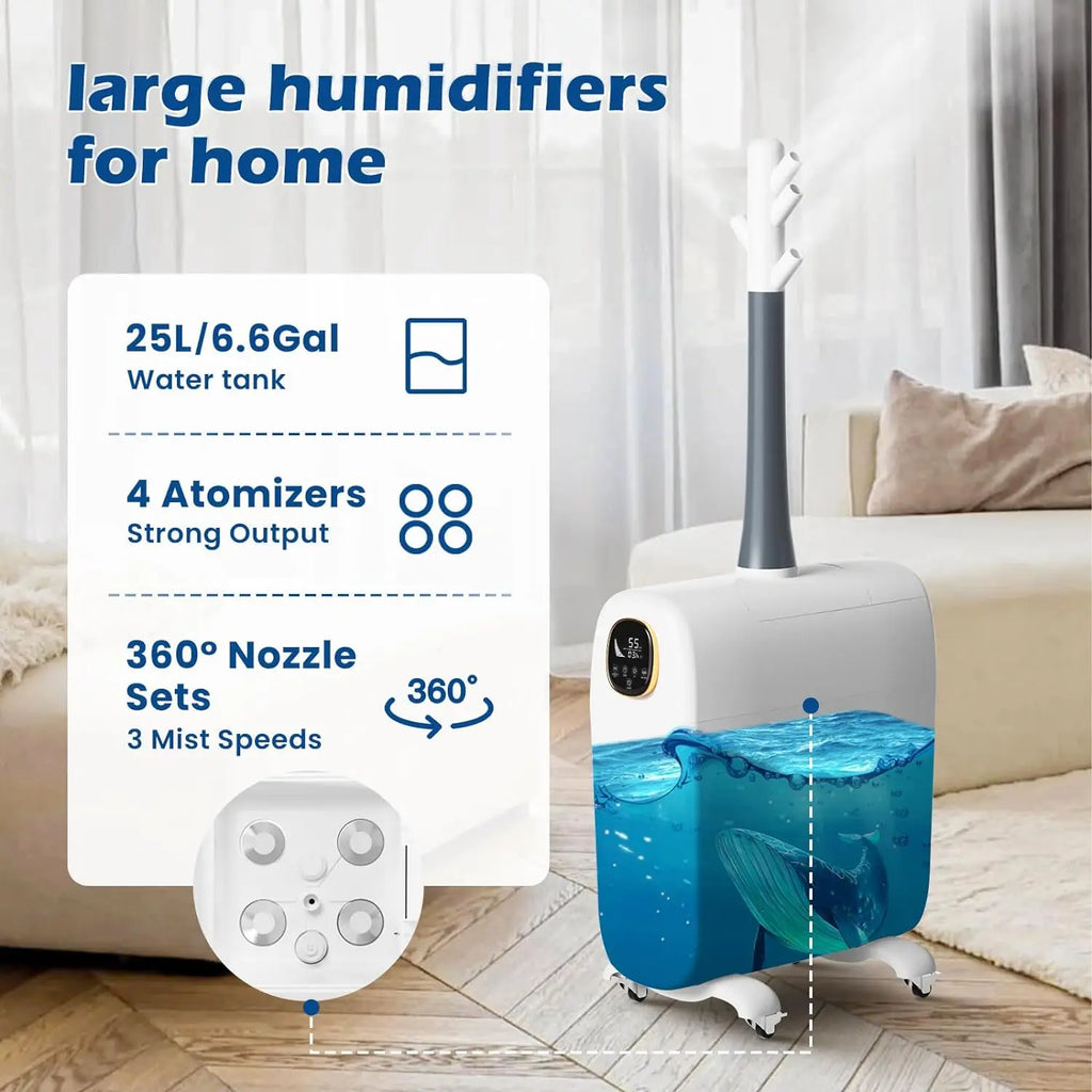 25L Ultrasonic Humidifier – Large Room Cool Mist Home & Office Ultrasonic Humidifier P3