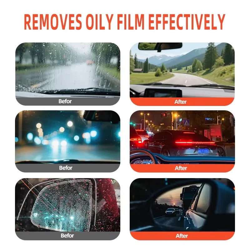 OGAS Car Windshield Oil Film Remover – Scratch-Free Glass Cleaner Auto Glass Cleaner P3
