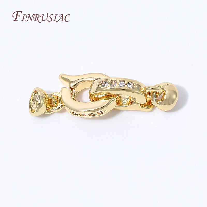 18K Gold Plated Rhinestone Crystal Clasp – DIY Jewelry Findings Jewelry Clasp Findings P3