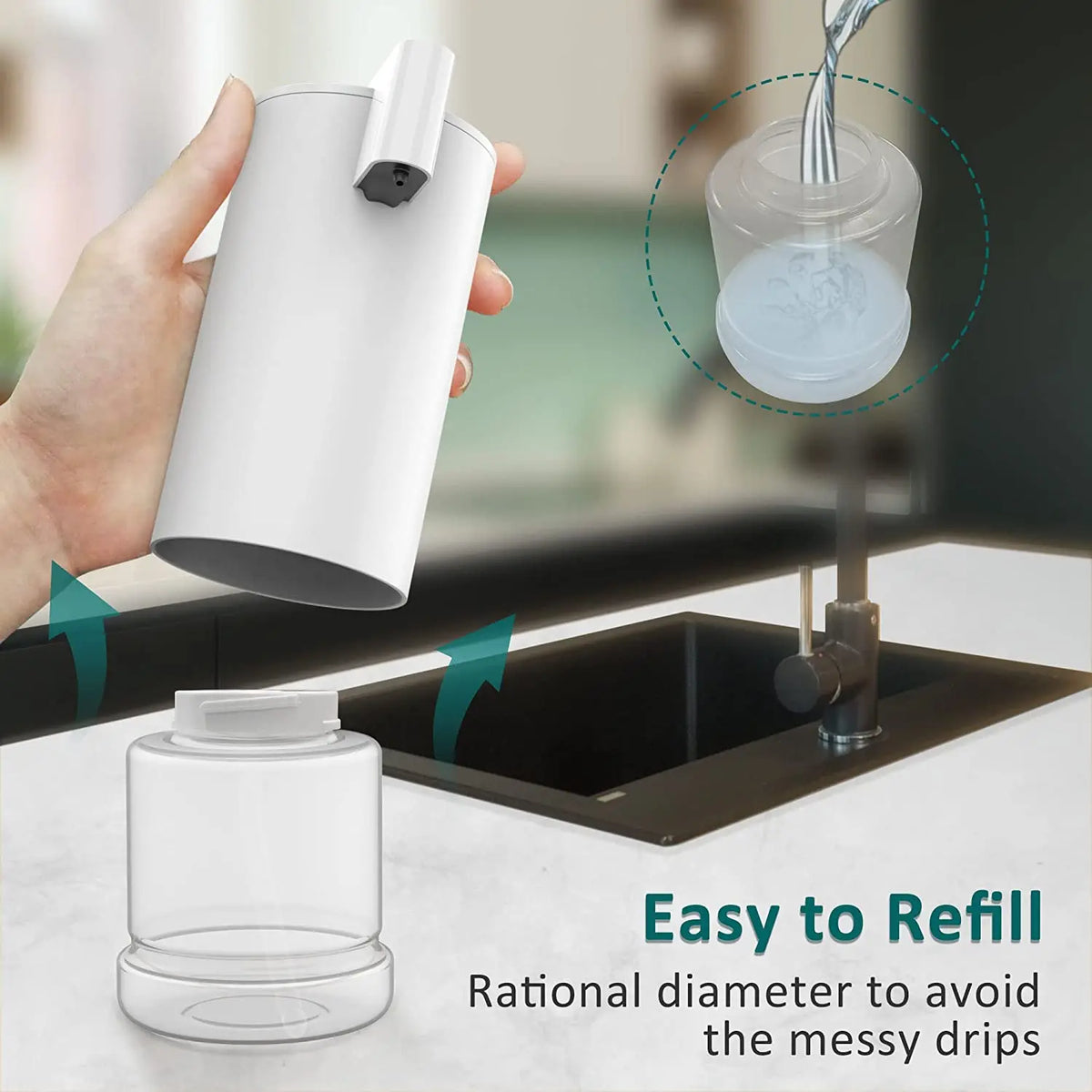 Automatic Foam Soap Dispenser Touchless Sensor 300ml – Hongdec Foam Soap Dispenser P3