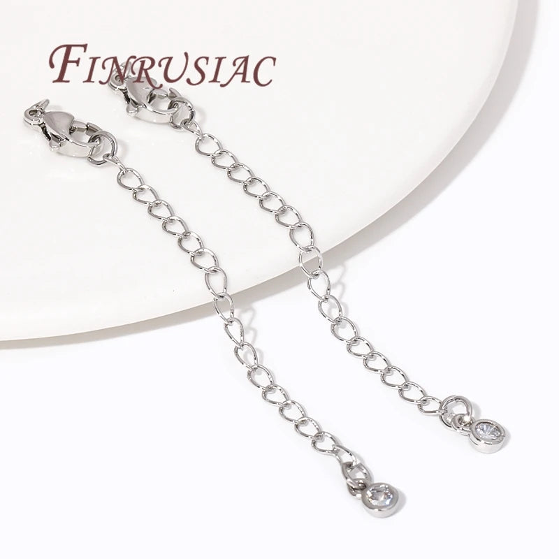 18K Gold Plated 5cm Extension Chain Lobster Clasp – DIY Jewelry Jewelry Extension Chain P3