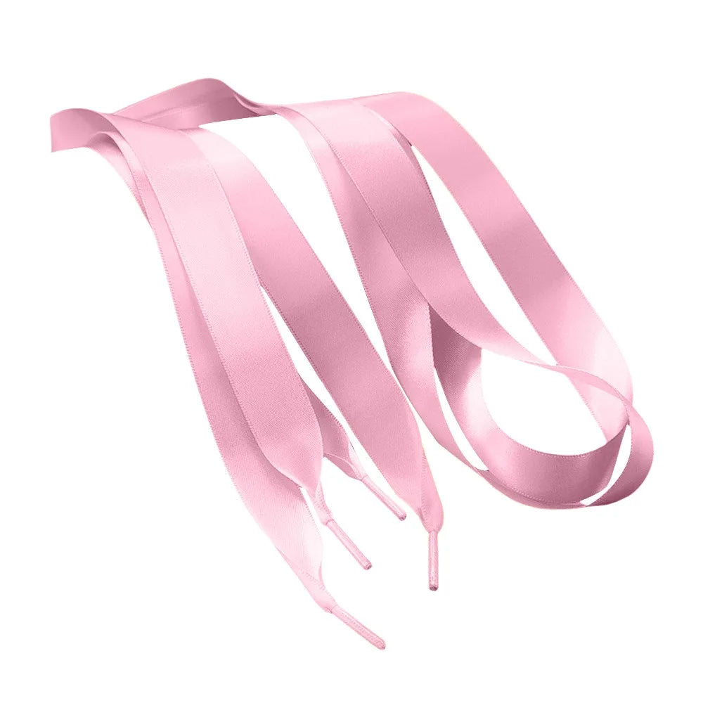 Satin Silk Flat Shoelaces – Smooth Double-Sided DIY Shoe Laces Satin Shoelaces P3 Pink