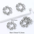 18K Gold Plated Twisted Spacer Beads – Micro Pavé Zircon Findings Jewelry Spacer Beads P3 Silver 2 pieces
