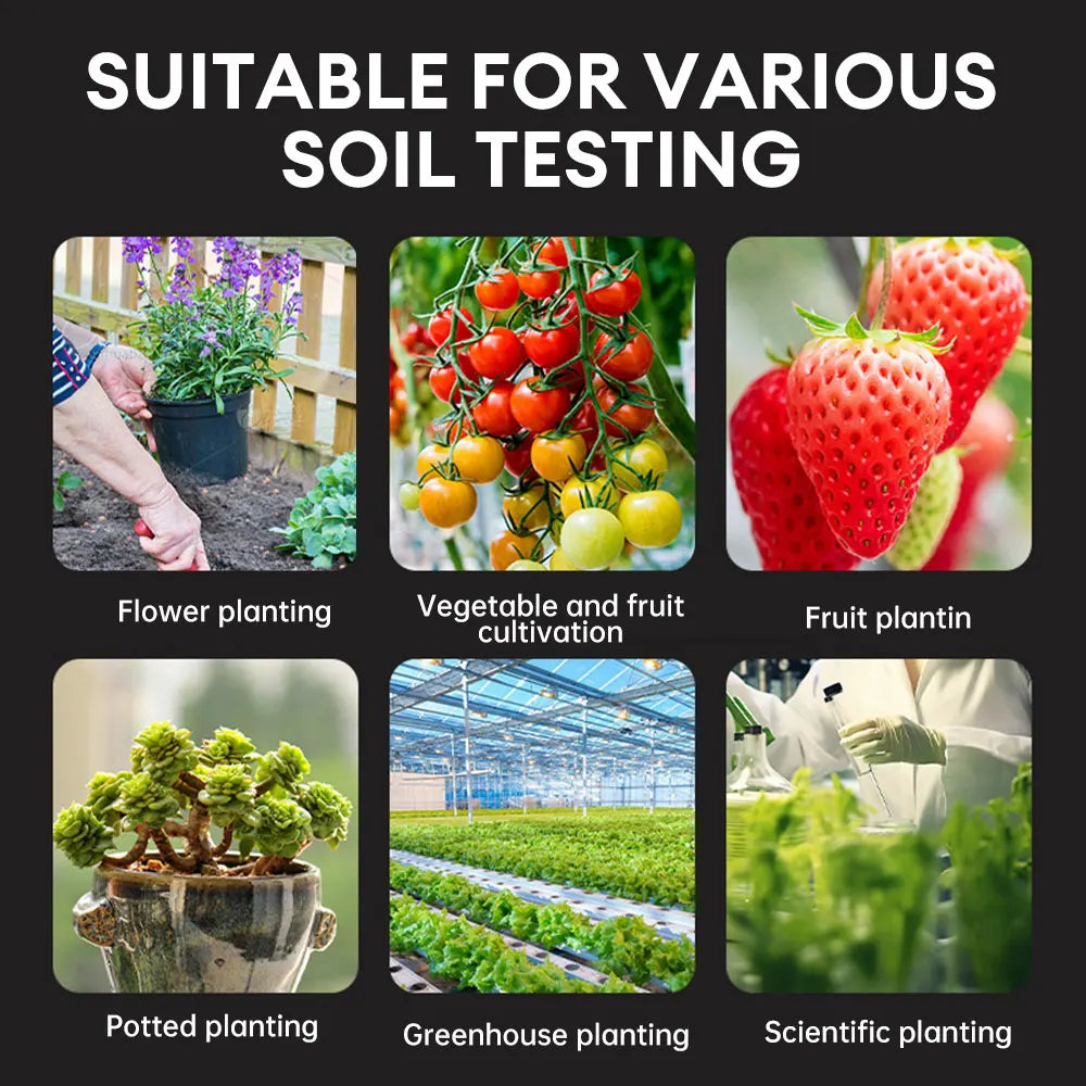 6-in-1 Digital Soil Tester | pH, Moisture, Fertility & Light Soil Testing Meter P3