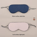 Korean Ice Silk Sleep Mask – Dual Use, Adjustable, Light Blocking Sleep Eye Mask P3 Blue