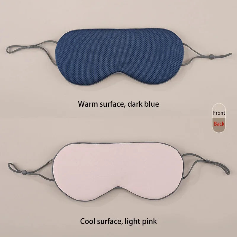 Korean Ice Silk Sleep Mask – Dual Use, Adjustable, Light Blocking Sleep Eye Mask P3 Blue