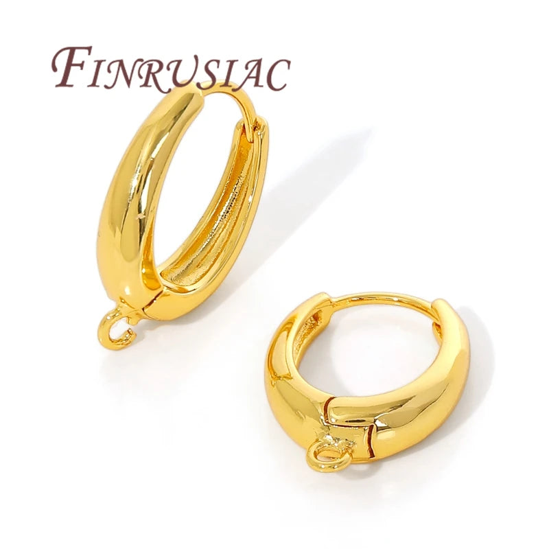 18K Gold Plated French Earring Hooks – Brass DIY Earwires Earring Hook Findings P3