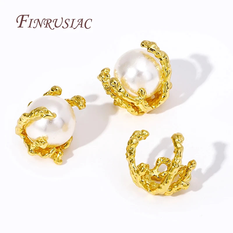 18K Gold Plated Brass Flower Bead Caps 10mm – DIY Jewelry Findings Bead Caps Findings P3