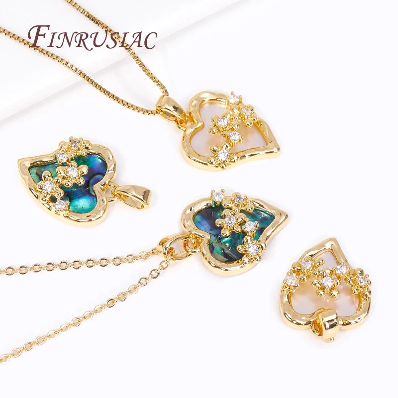 18K Gold Plated Abalone Dragonfly Charm Pendant | DIY Jewelry Jewelry Charm Pendant P3